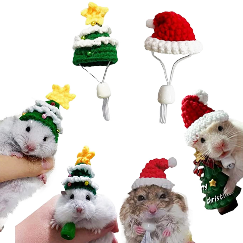 Hand Woven Pet Christmas Hat D - Santa Hat Plush 评论和价格