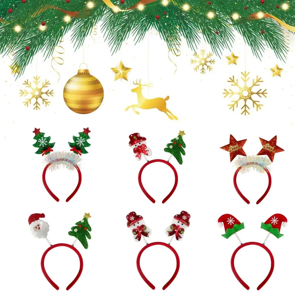 10pcs Christmas Hairband Xmas  - Reindeer Antlers Headband 评论和价格