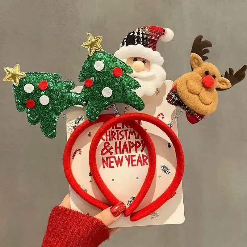 10pcs Christmas Hairband Xmas  - Reindeer Antlers Headband 评论和价格