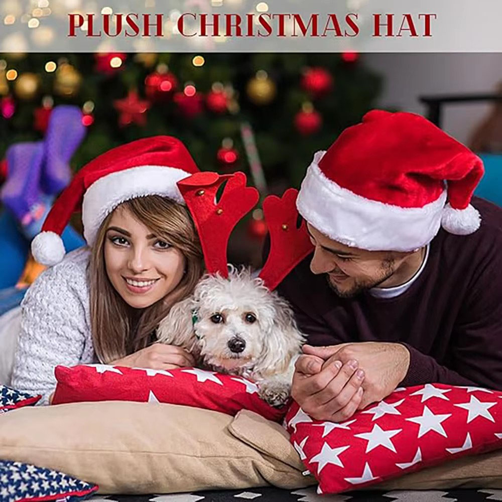 New Christmas Hat Adults Child - Santa Hat Plush 评论和价格