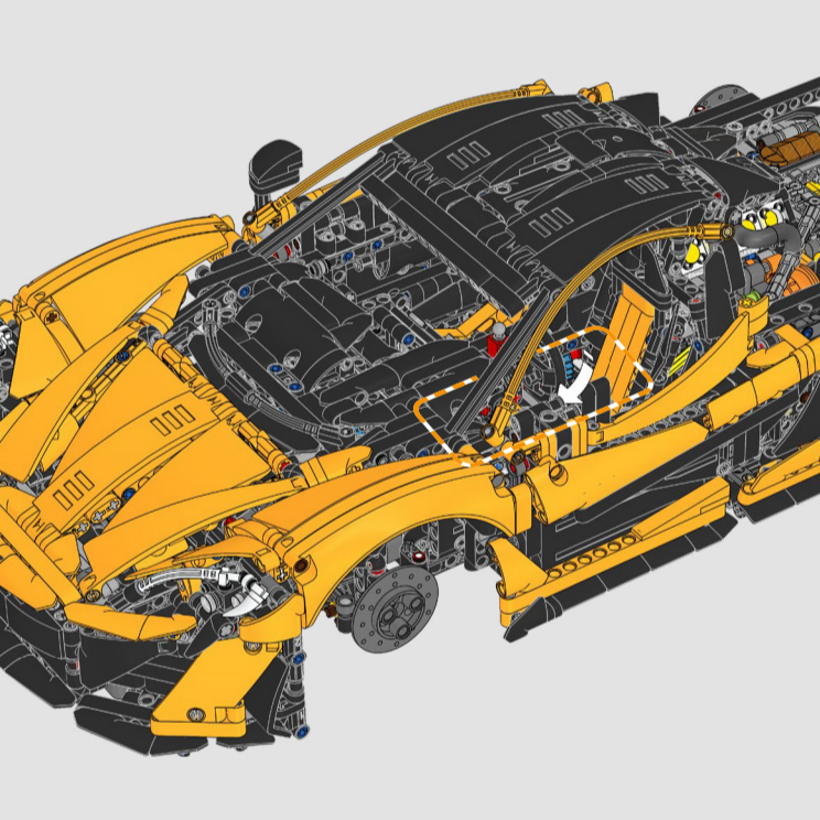 Yellow Assembled Sports Car 1: - Lego Set Technic 评论和价格