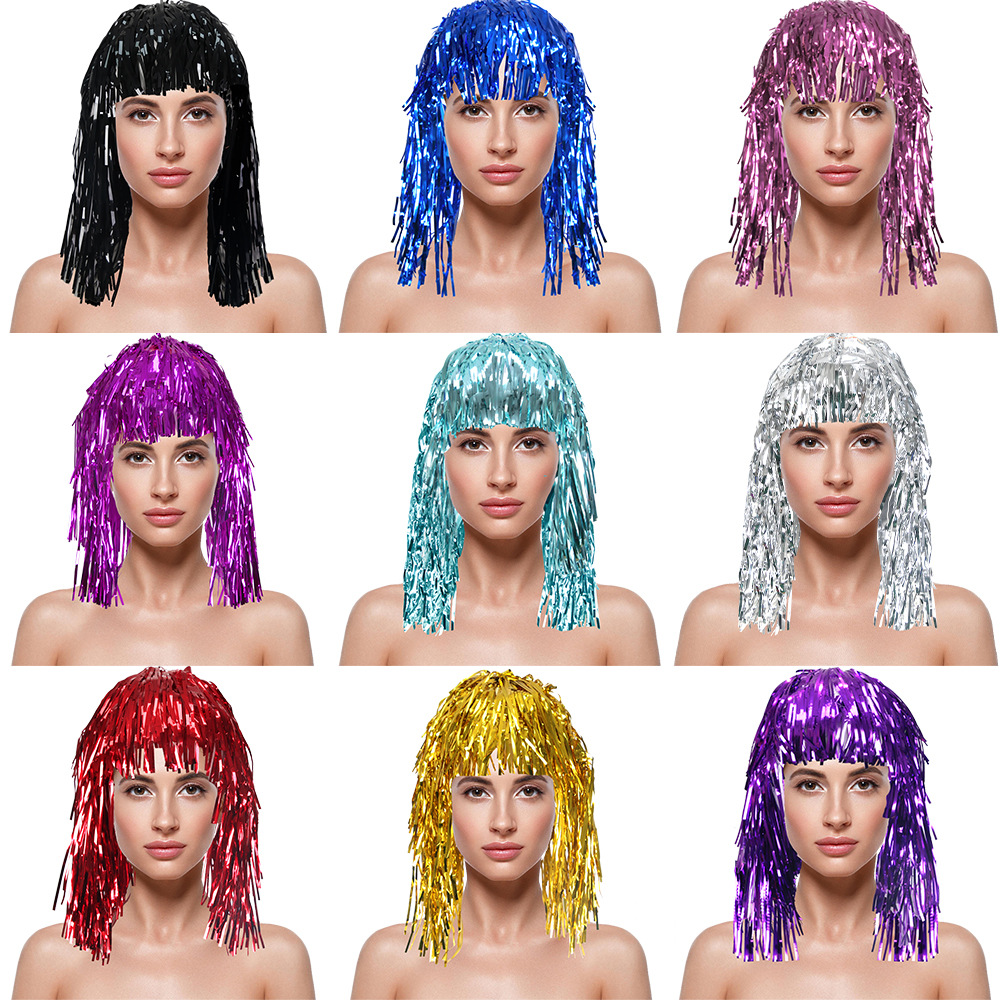 Cosplay Disco Wig Foil Tinsel  - Tinsel Garland Decoration 评论和价格