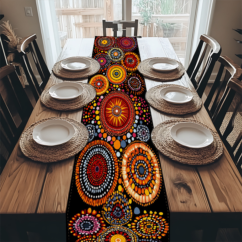 Mandala Dot Art Table Runner S - Christmas Table Runner 评论和价格