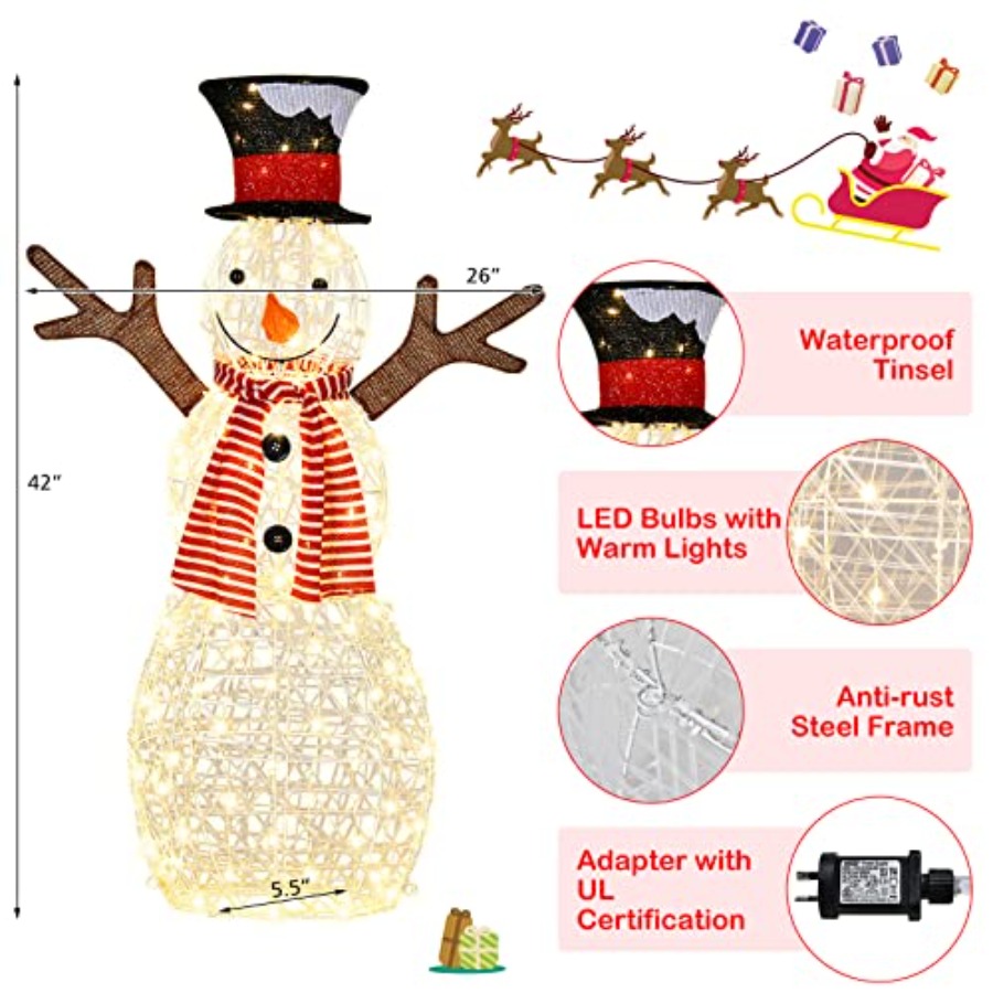 Christmas Outdoor Lighted Snow - Christmas Lights Outdoor 评论和价格
