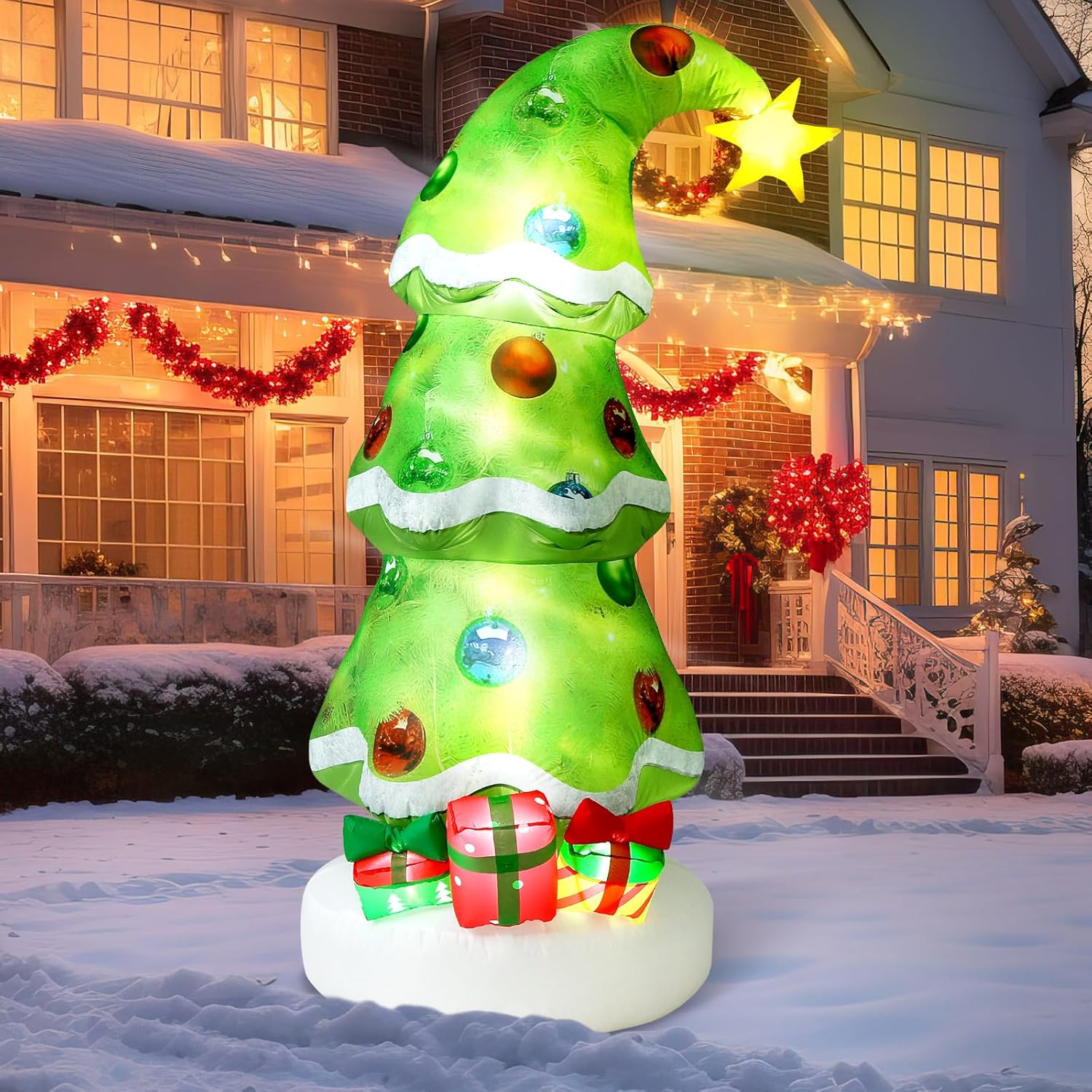 Lime Green 6.9ft Outdoor Infla - Christmas Lights Outdoor 评论和价格