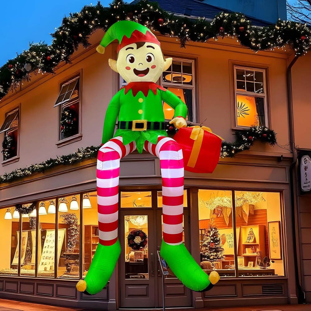 8FT Christmas Inflatables Sitt - Christmas Lights Outdoor 评论和价格