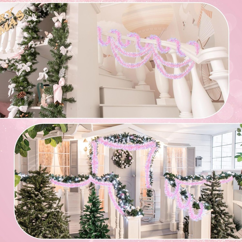 2M/9CM Christmas Decorations S - Tinsel Garland Decoration 评论和价格