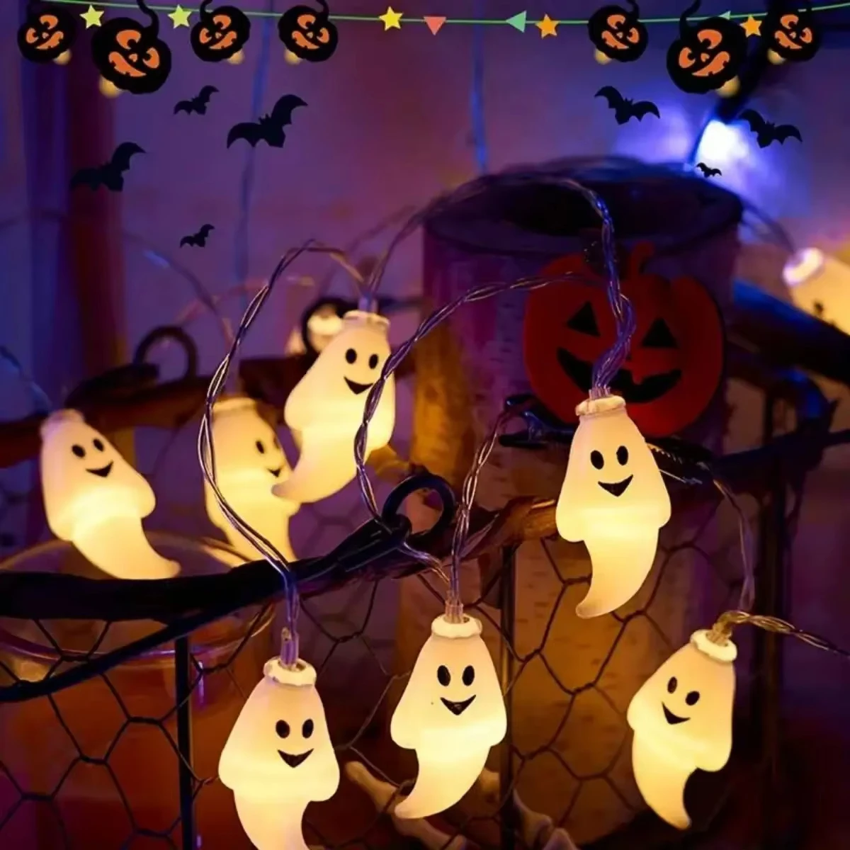 Battery Halloween Ghost LED St - Led Fairy String Lights 评论和价格
