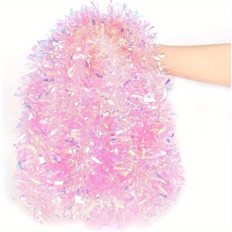 13Ft Pink Christmas Tinsel Gar - Tinsel Garland Decoration 评论和价格