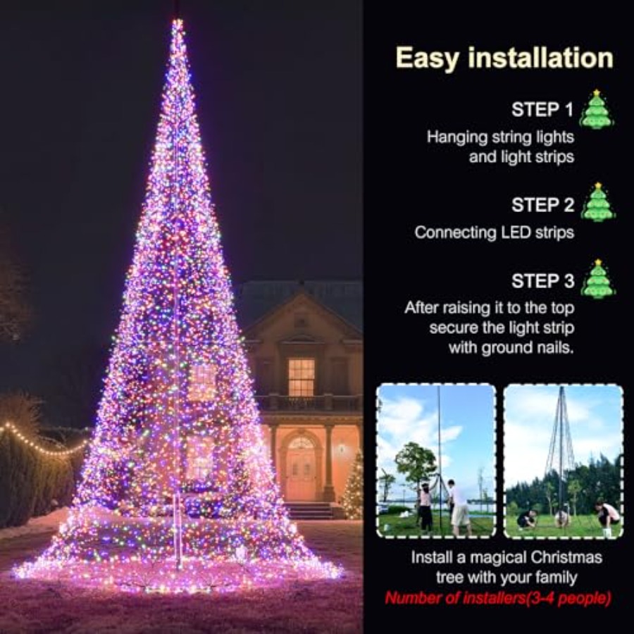 Outdoor Flagpole LED Christmas - Christmas Lights Outdoor 评论和价格