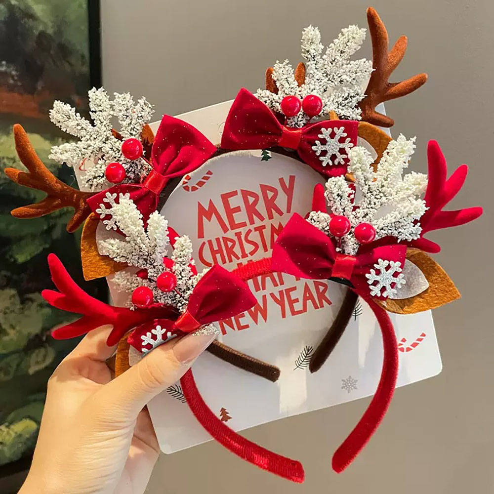 Cute Hair Accessories Velvet C - Reindeer Antlers Headband 评论和价格