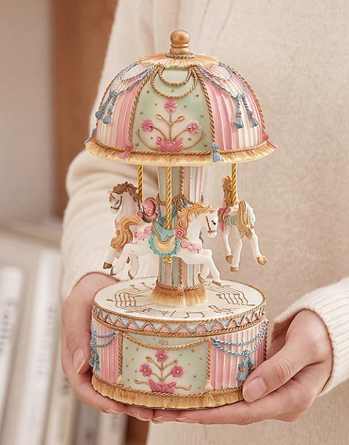 Carousel Music Box Snow Ball M - Snow Globe Musical 评论和价格