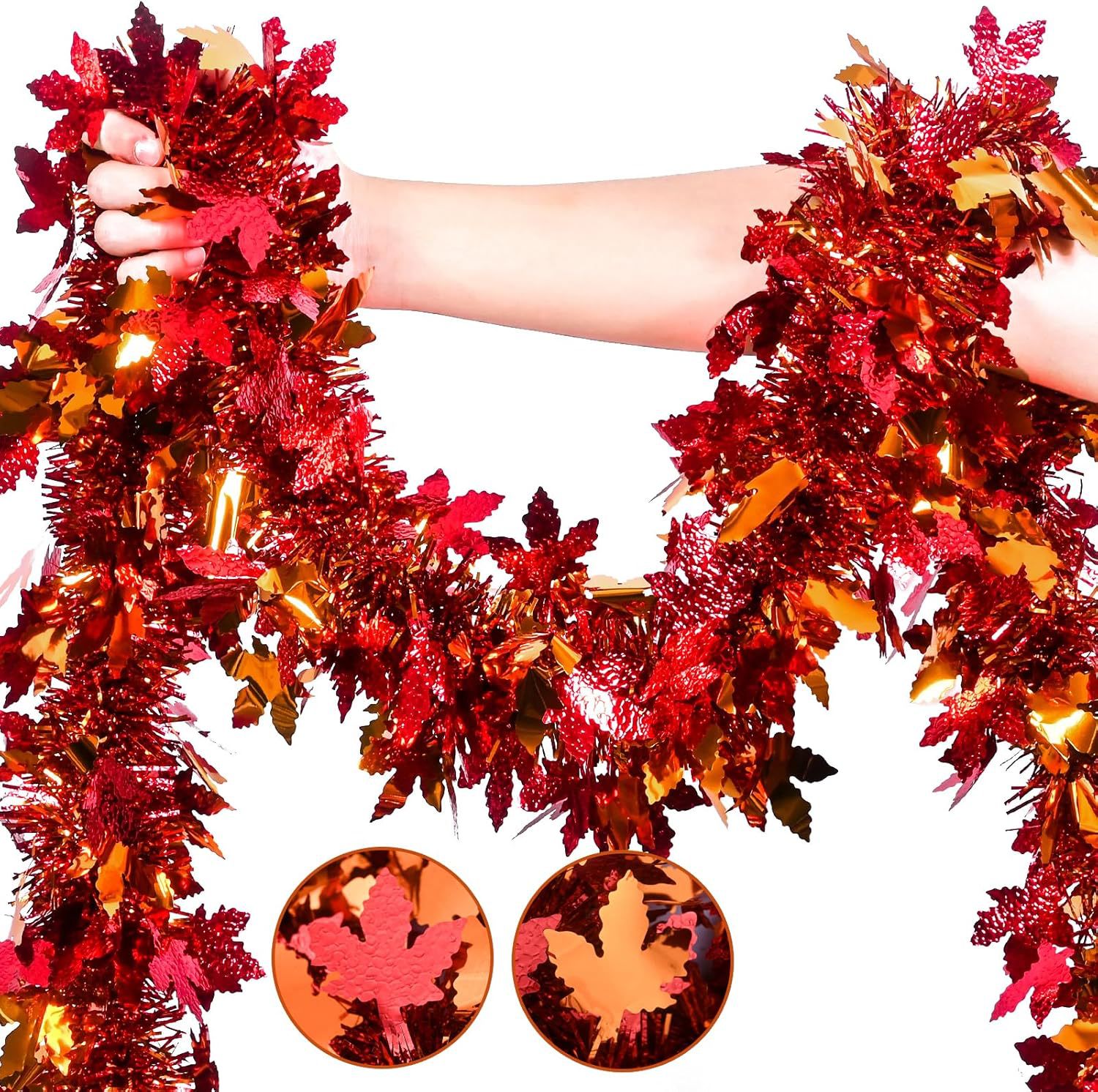 Thanksgiving Fall Tinsel Garla - Tinsel Garland Decoration 评论和价格
